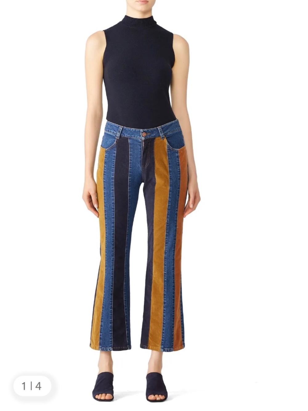 See by Chloé 🇮🇹 Patchwork Denim Crop Jeans; Size 25, US 2 - 🌻festival ready🌺